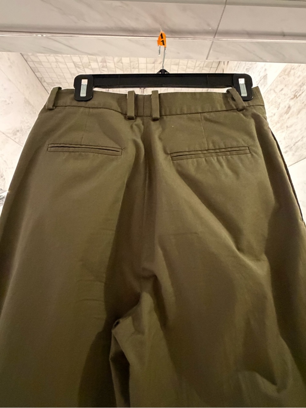 Frame Denim Wide-Leg Trousers in Dark Olive - Picture 3 of 4